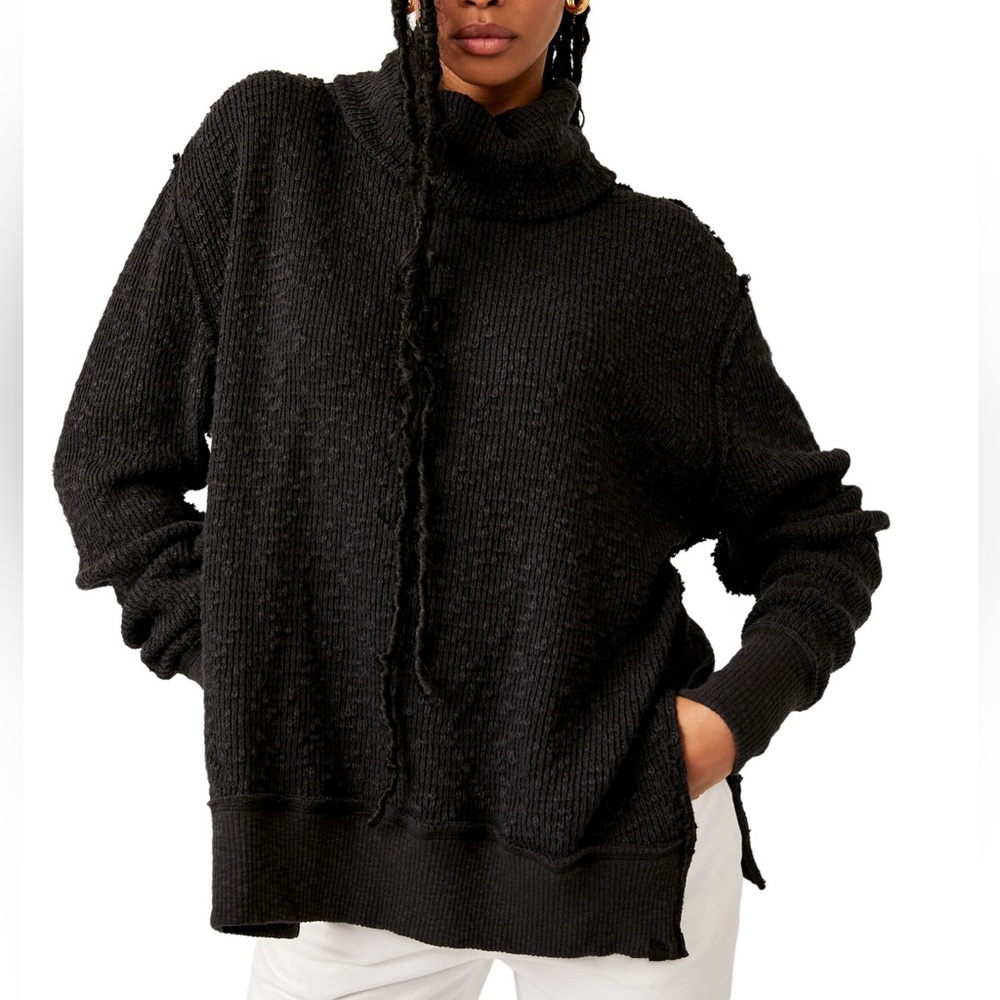 We The Free Timmy Turtleneck in Black NWT
